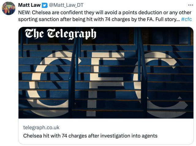 英足总74项指控是纸老虎？切尔西乐观罚钱了事